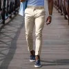Men's Solid Cotton Loose Elastic Waist Casual Pants 09384509Z sold by Manly