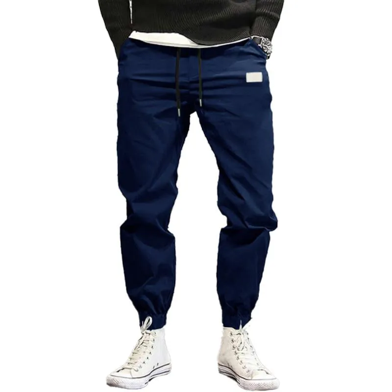 Men's Casual Sports Solid Color Cargo Trousers 10287181Y sold by Manly