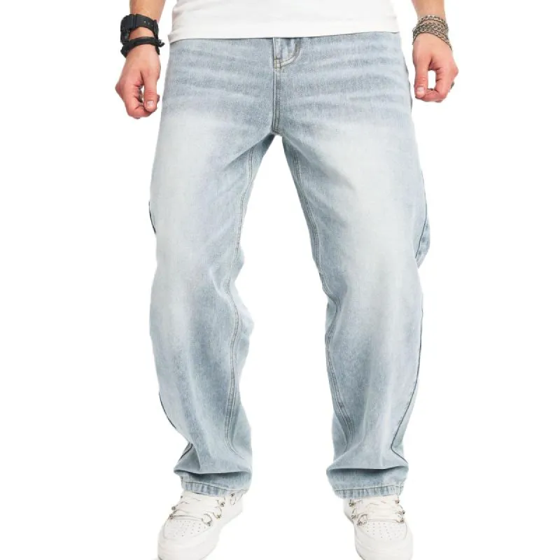 Men's Fashion Loose Straight Hip Hop Jeans 93815745Z sold by Manly