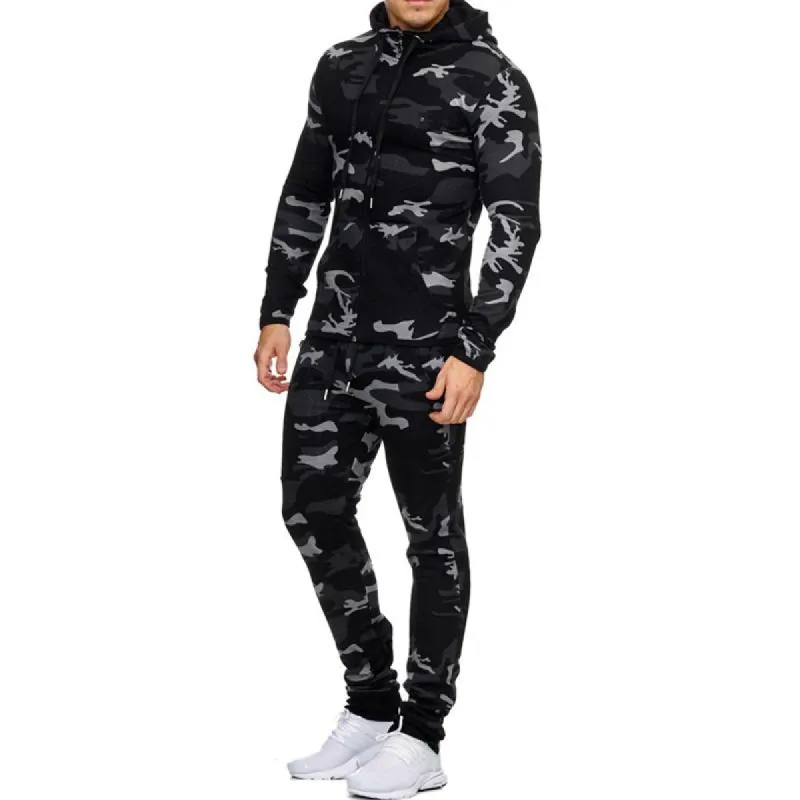 Men's Fashion Loose Hoodie And Elastic Waist Trousers Sports Casual Set 26638428Z sold by Manly