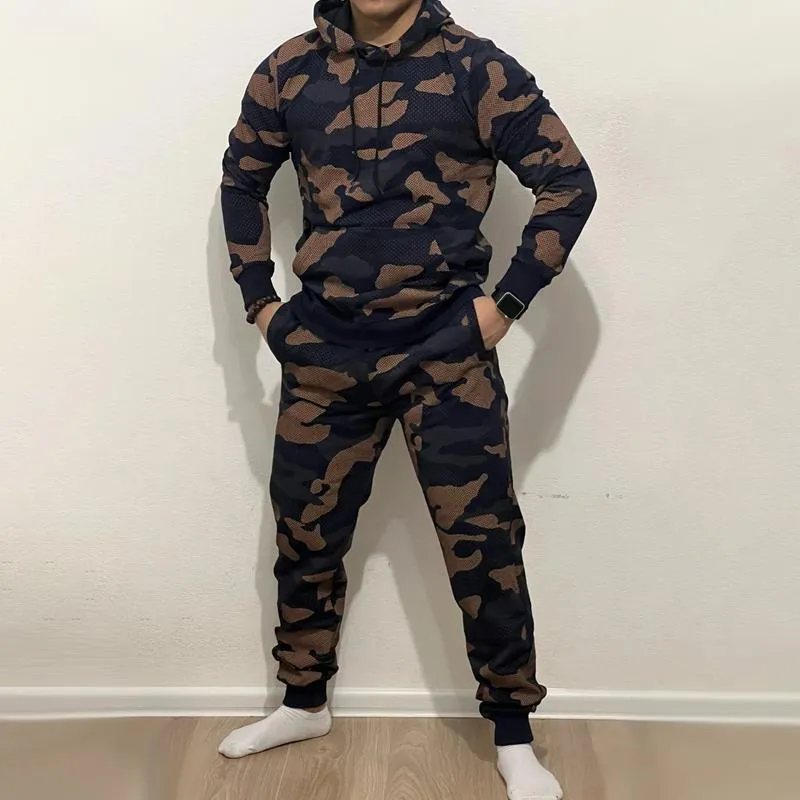 Men's Fashion Loose Hoodie And Elastic Waist Trousers Sports Casual Set 26638428Z sold by Manly product image thumbnail 4