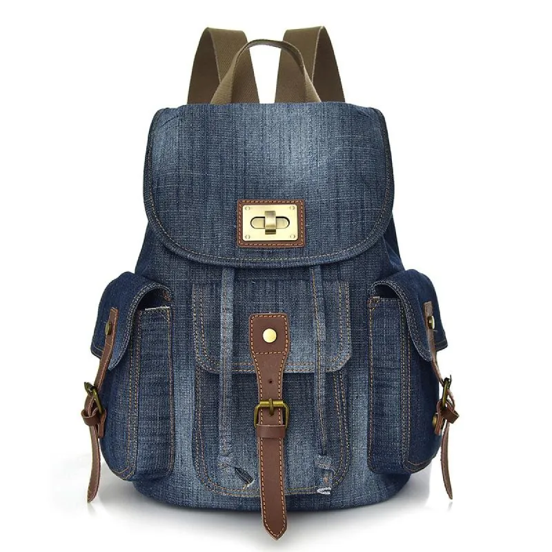 Men's Vintage Denim Backpack 49830784X sold by Manly