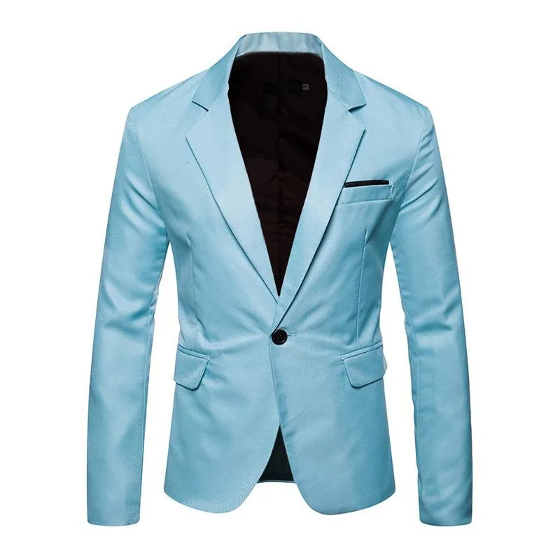 Men's Solid Color Multi-Pocket Blazer 63628898X sold by Manly