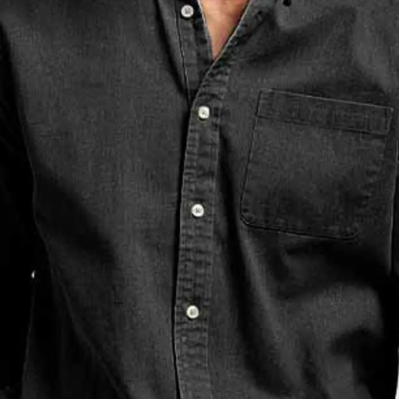 Men's Casual Cotton Linen Lapel Slim Fit Long Sleeve Shirt 05804197M sold by Manly product image thumbnail 3