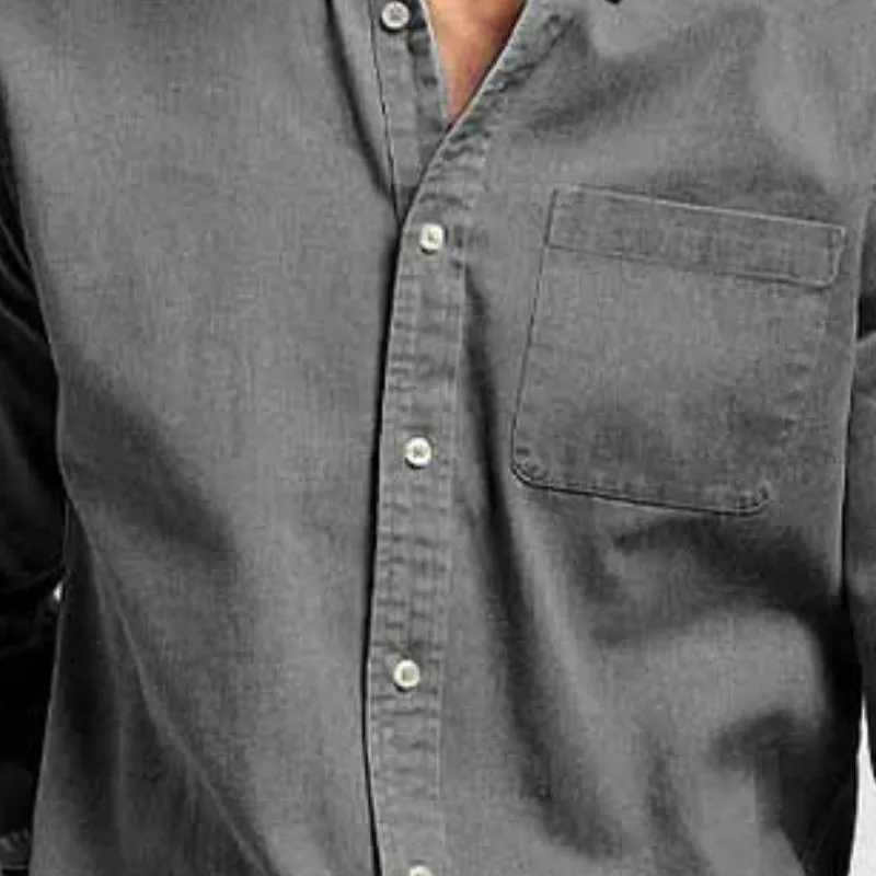 Men's Casual Cotton Linen Lapel Slim Fit Long Sleeve Shirt 05804197M sold by Manly product image thumbnail 4