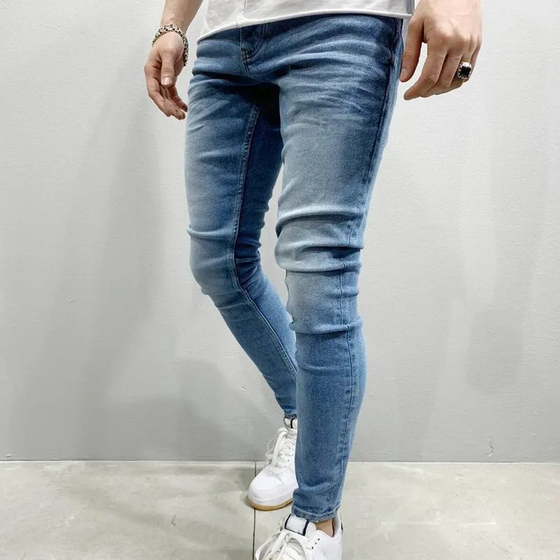 Men's Solid Color Stretch Pencil Jeans 49732701X sold by Manly product image thumbnail 5