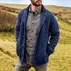 Men's Solid Color Long Sleeve Knit Sweater Jacket 15553334X sold by Manly