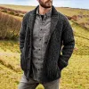 Men's Solid Color Long Sleeve Knit Sweater Jacket 15553334X sold by Manly