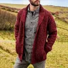 Men's Solid Color Long Sleeve Knit Sweater Jacket 15553334X sold by Manly