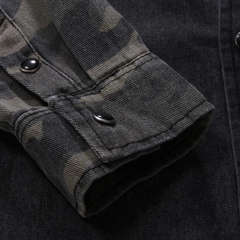 Men's Vintage Washed Denim Long Sleeve Shirt 87323555X sold by Manly product image thumbnail 5