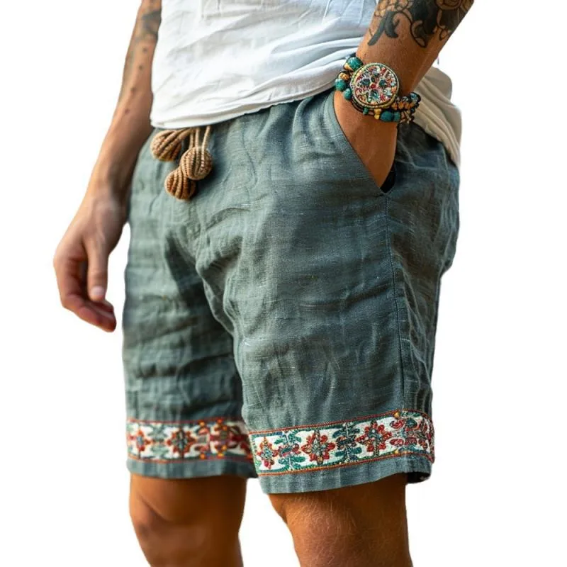 Men's Vintage Breathable Elastic Waist Holiday Shorts 66307149M sold by Manly