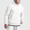 Men's Casual Sports Loose Solid Color Fleece Long Sleeve Hoodie 50985779M sold by Manly