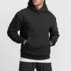 Men's Casual Sports Loose Solid Color Fleece Long Sleeve Hoodie 50985779M sold by Manly