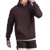 Men's Casual Sports Loose Solid Color Fleece Long Sleeve Hoodie 50985779M sold by Manly