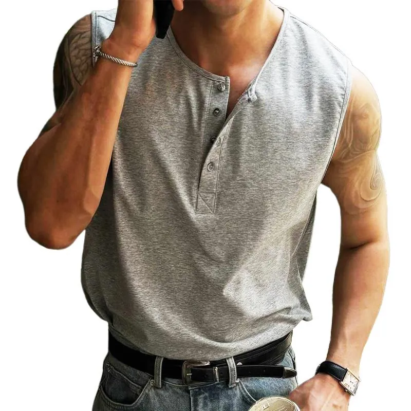 Men's Casual Retro Street Fashion Tank Top 21520059TO made by Manly