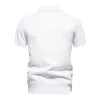 Men's Casual Striped Lapel Short Sleeve Breathable Knitted Polo Shirt 91217831M sold by Manly