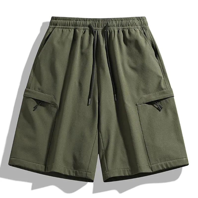 Men's Casual Outdoor Elastic Waist Quick-drying Loose Sports Shorts 58130314M sold by Manly