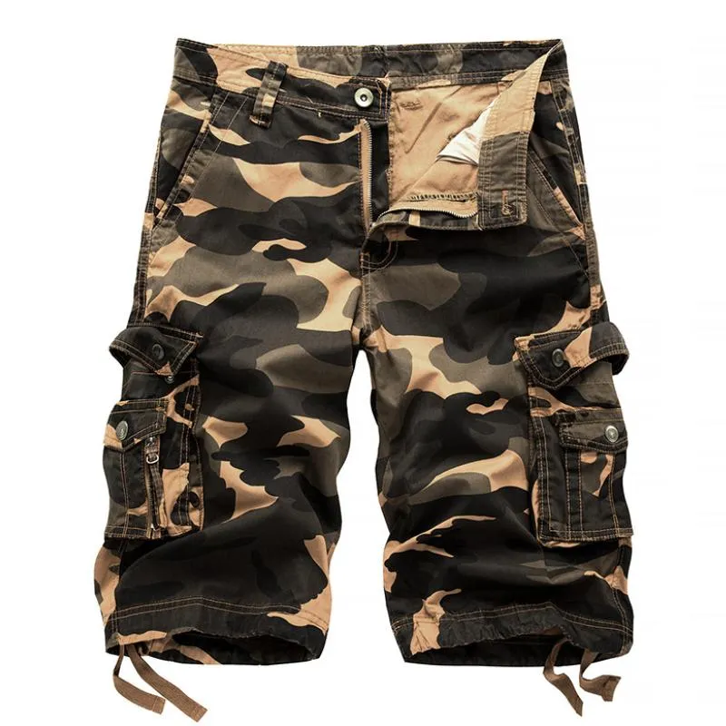 Men's Casual Outdoor Camouflage Loose Multi-pocket Cargo Shorts 00450760M sold by Manly product image thumbnail 3