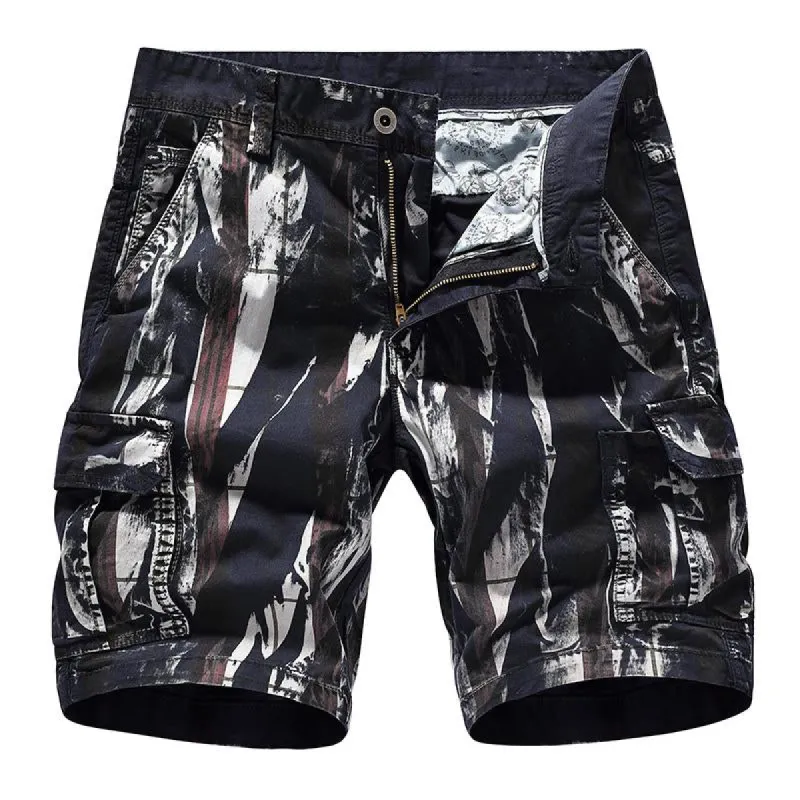 Men's Casual Outdoor Washed Cotton Camouflage Multi-Pocket Cargo Shorts 18709958M sold by Manly