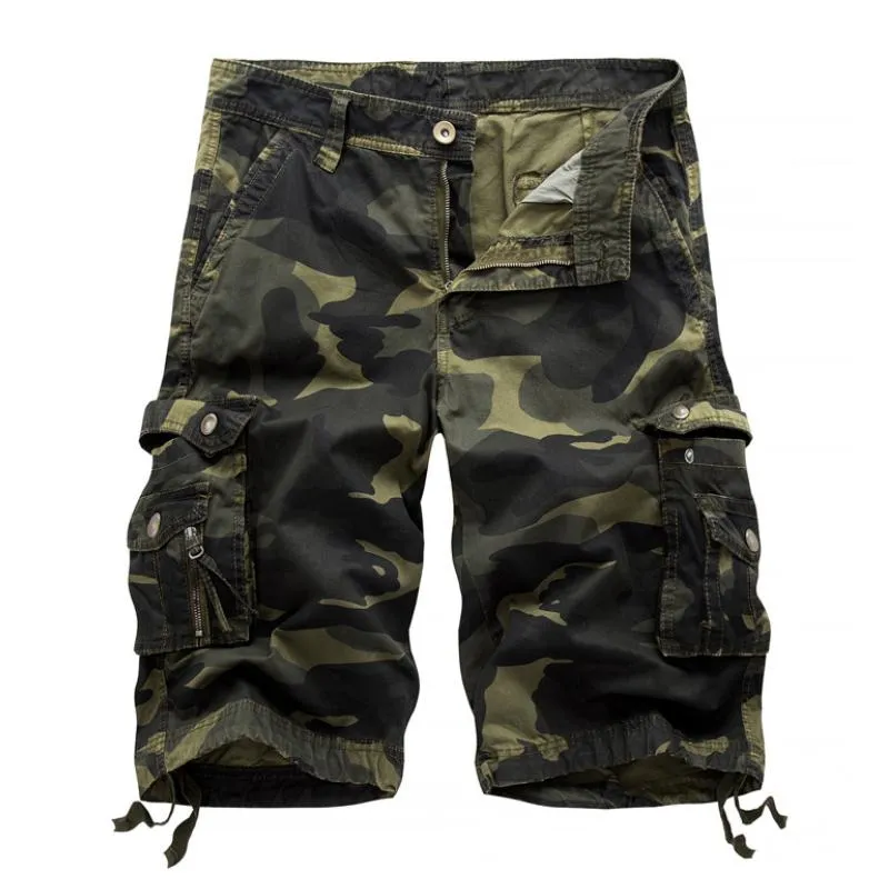 Men's Casual Outdoor Camouflage Loose Multi-pocket Cargo Shorts 00450760M sold by Manly