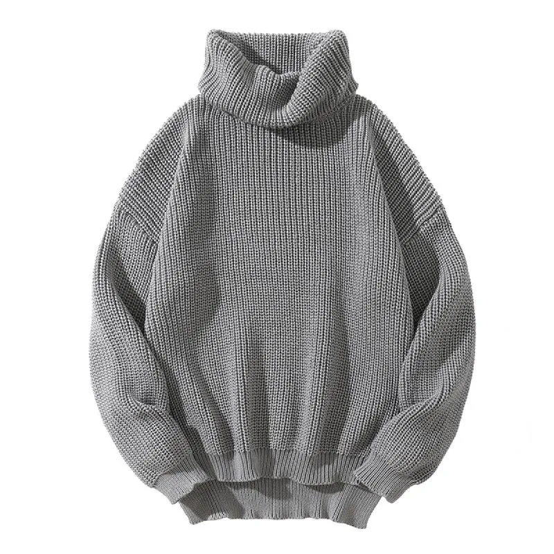 Men's Casual Turtleneck Loose Pullover Knitted Sweater 94086456M sold by Manly