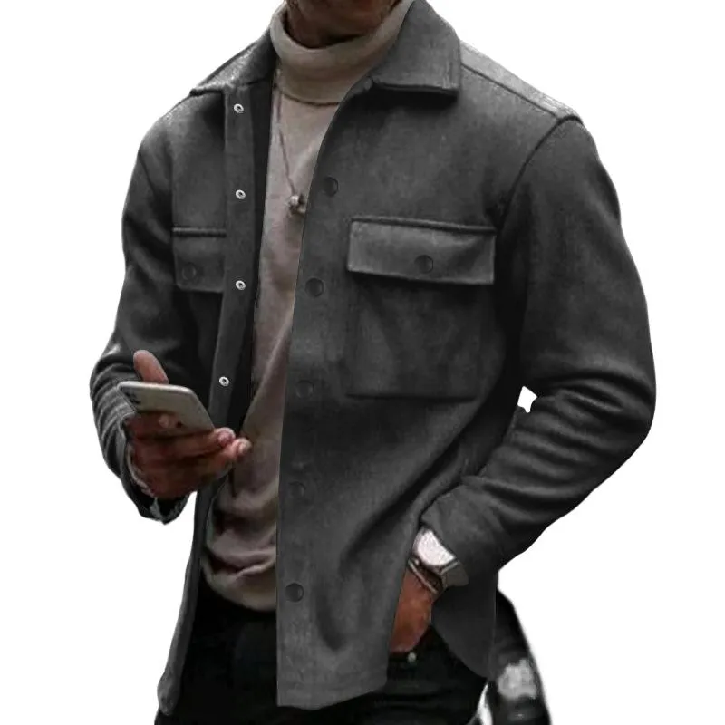 Men's Solid Color Lapel Single Breasted Jacket 94960602X sold by Manly product image thumbnail 3