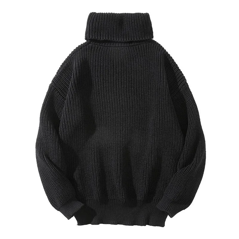 Men's Casual Turtleneck Loose Pullover Knitted Sweater 94086456M sold by Manly product image thumbnail 4