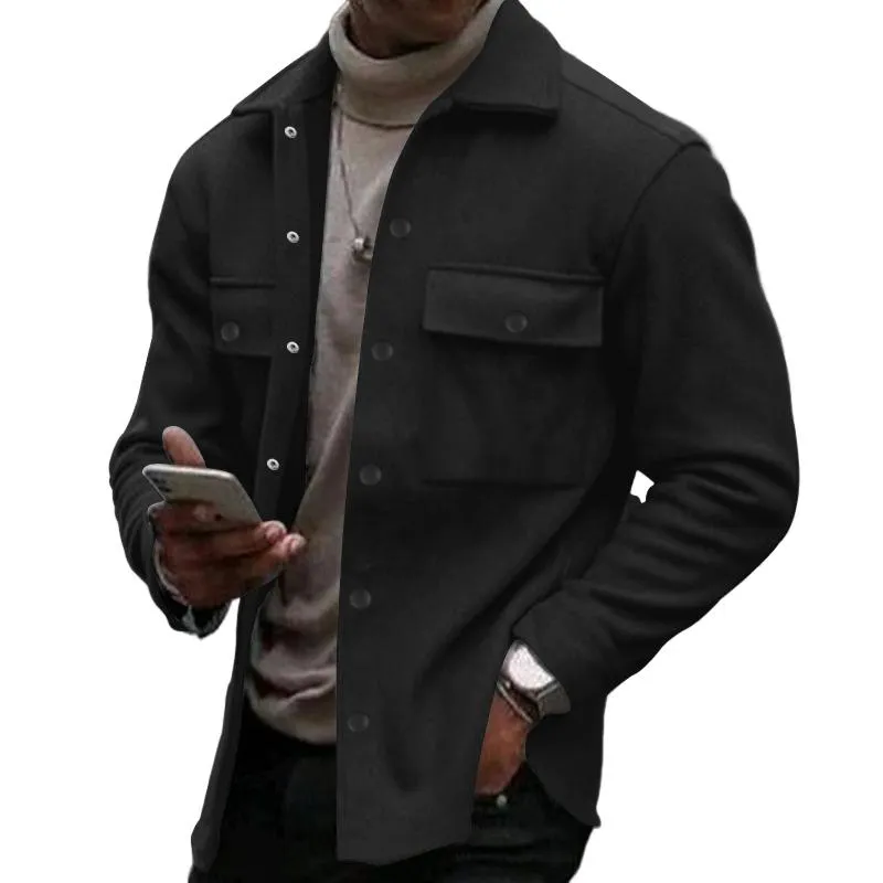 Men's Solid Color Lapel Single Breasted Jacket 94960602X sold by Manly product image thumbnail 2