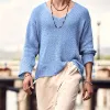 Men's Solid Color V-Neck Sweater Knitwear 23920508X sold by Manly