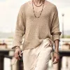 Men's Solid Color V-Neck Sweater Knitwear 23920508X sold by Manly