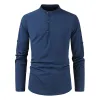 Men's Stand Collar Long Sleeve Shirt 24413683Z sold by Manly