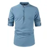 Men's Stand Collar Long Sleeve Shirt 24413683Z sold by Manly