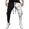 Men's Color Block Multi-pocket Elastic Waist Cargo Pants 43115055Z sold by Manly