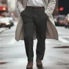 Men's Solid Color Pocket Business Casual Suit Pants 90200634Y sold by Manly