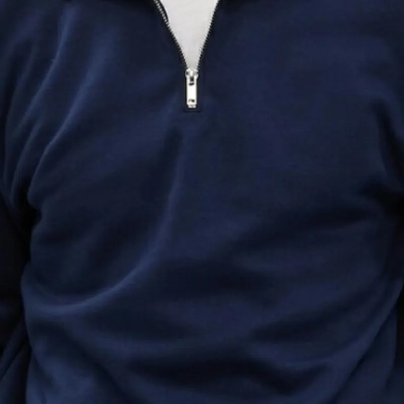 Men's Casual Cotton Blended Zipper Neck Loose Pullover Sweatshirt 39418900M sold by Manly product image thumbnail 3