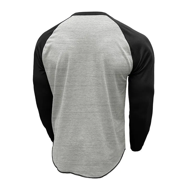 Men's Colorblock Raglan Crew Neck Long Sleeve T-Shirt 91798358Y sold by Manly product image thumbnail 5