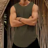 Men's Casual Solid Color Round Neck Thin Knitted Tank Top 11406074M sold by Manly