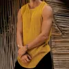 Men's Casual Solid Color Round Neck Thin Knitted Tank Top 11406074M sold by Manly