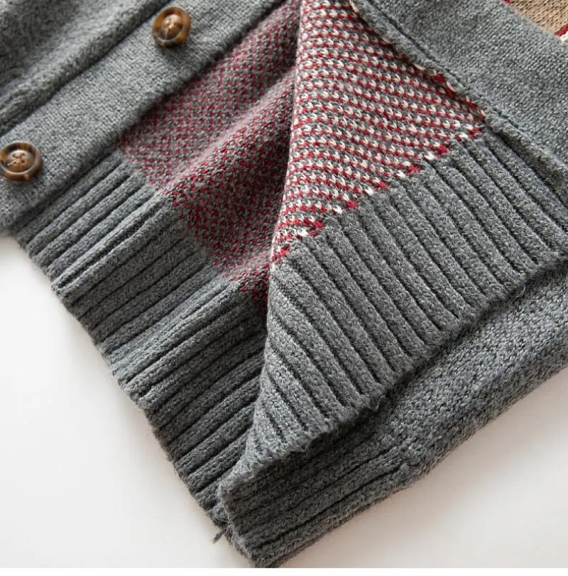 Men's Retro Jacquard Lapel Thick Single Breasted Knitted Cardigan 00927874M sold by Manly product image thumbnail 5