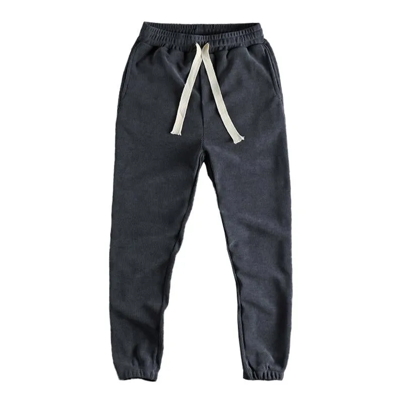 Men's Casual Comfortable Solid Color Elastic Waist Loose Sweatpants 95416210M sold by Manly product image thumbnail 4