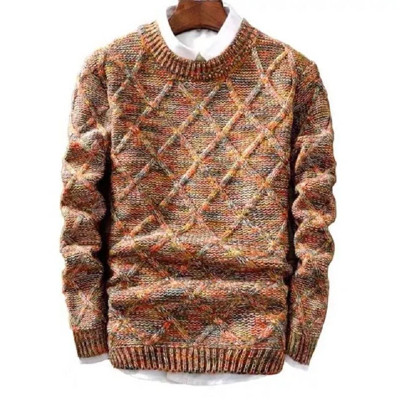 Men's Round Neck Coloring Knit Sweater 97661397Z sold by Manly