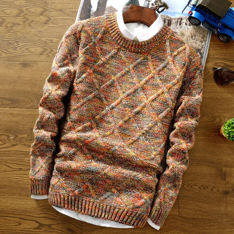 Men's Round Neck Coloring Knit Sweater 97661397Z sold by Manly product image thumbnail 2