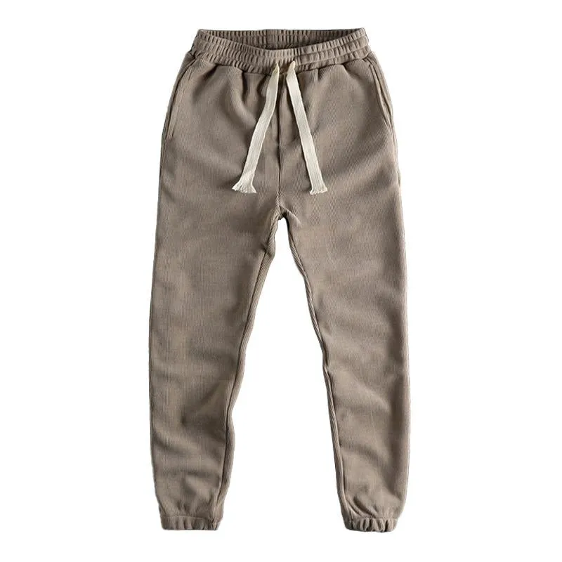 Men's Casual Comfortable Solid Color Elastic Waist Loose Sweatpants 95416210M sold by Manly