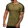Men's Casual Colorblock Lapel Polo Shirt 66053544TO sold by Manly