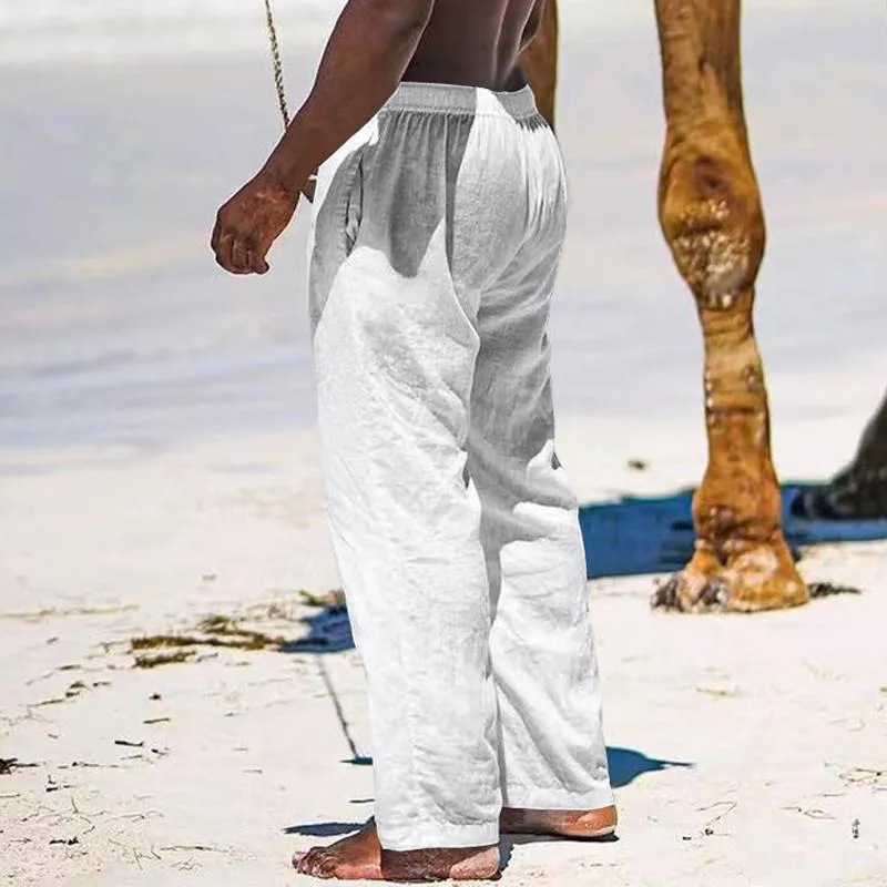 Men's Casual Solid Color Breathable Loose Straight Trousers 77760100Y sold by Manly product image thumbnail 3