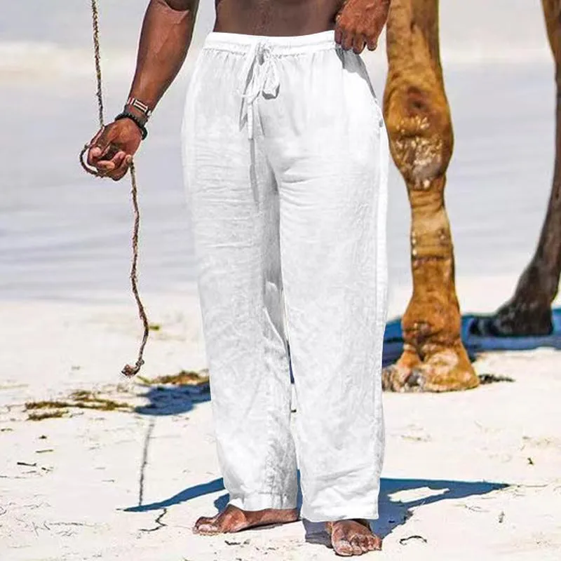 Men's Casual Solid Color Breathable Loose Straight Trousers 77760100Y sold by Manly product image thumbnail 2