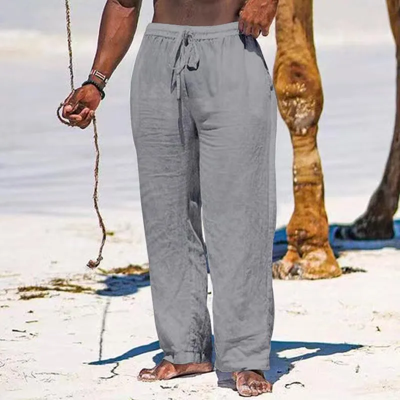 Men's Casual Solid Color Breathable Loose Straight Trousers 77760100Y sold by Manly product image thumbnail 4