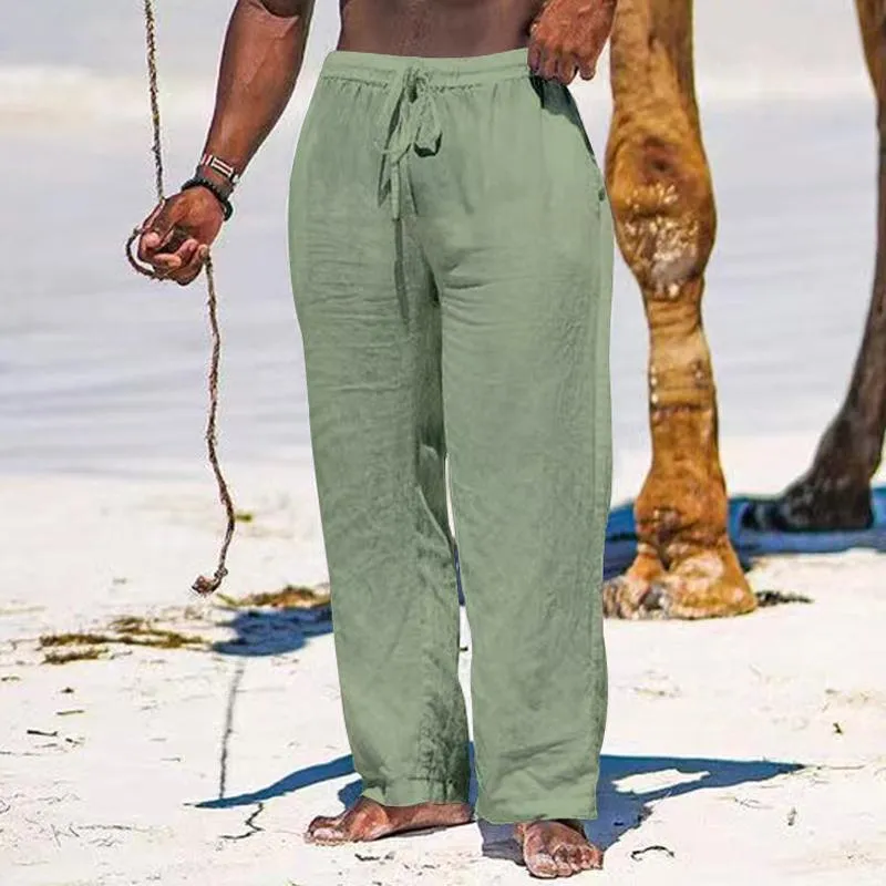 Men's Casual Solid Color Breathable Loose Straight Trousers 77760100Y sold by Manly product image thumbnail 5