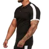 Men's Casual Colorblock Lapel Polo Shirt 66053544TO sold by Manly