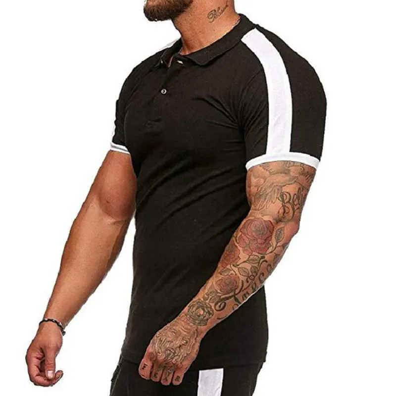 Men's Casual Colorblock Lapel Polo Shirt 66053544TO sold by Manly product image thumbnail 3